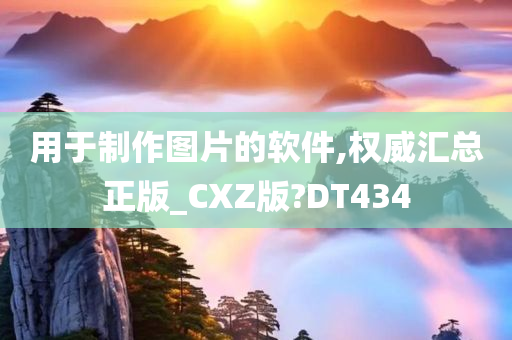 用于制作图片的软件,权威汇总正版_CXZ版?DT434