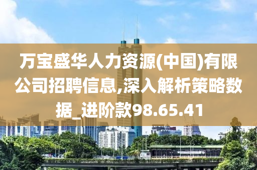 万宝盛华人力资源(中国)有限公司招聘信息,深入解析策略数据_进阶款98.65.41