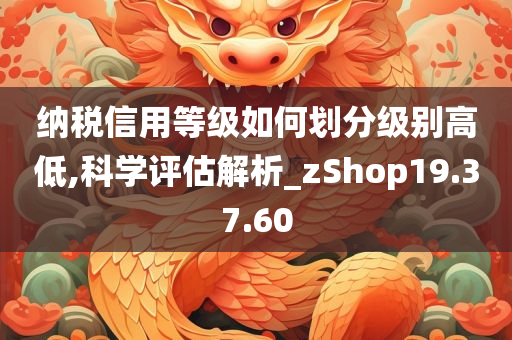 纳税信用等级如何划分级别高低,科学评估解析_zShop19.37.60