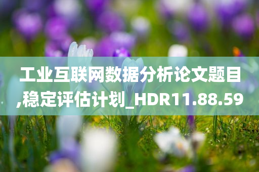 工业互联网数据分析论文题目,稳定评估计划_HDR11.88.59