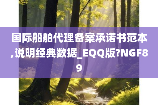 国际船舶代理备案承诺书范本,说明经典数据_EQQ版?NGF89