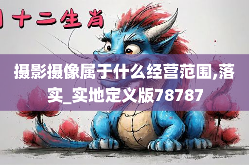 摄影摄像属于什么经营范围,落实_实地定义版78787