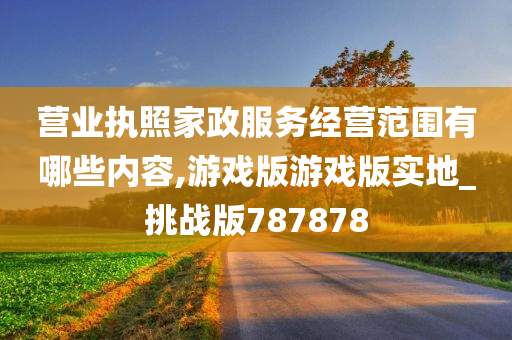 营业执照家政服务经营范围有哪些内容,游戏版游戏版实地_挑战版787878