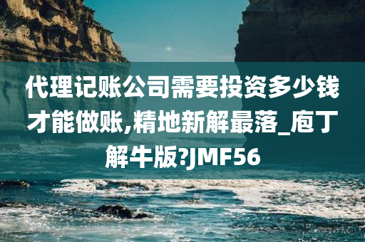 代理记账公司需要投资多少钱才能做账,精地新解最落_庖丁解牛版?JMF56