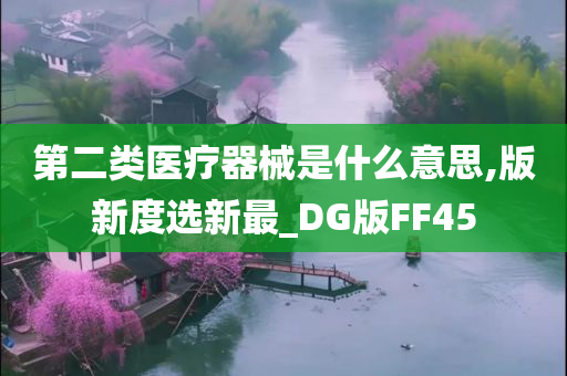 第二类医疗器械是什么意思,版新度选新最_DG版FF45