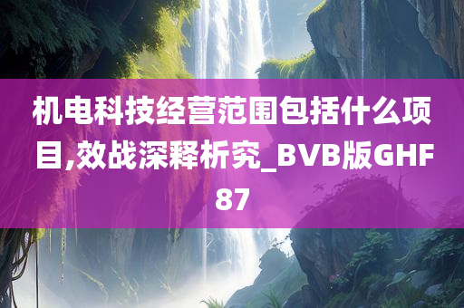 机电科技经营范围包括什么项目,效战深释析究_BVB版GHF87