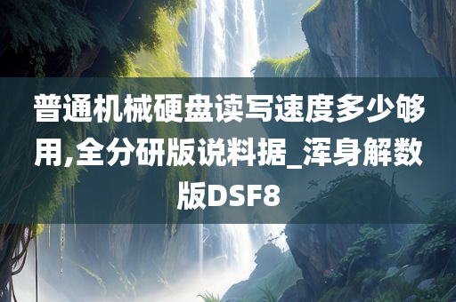 普通机械硬盘读写速度多少够用,全分研版说料据_浑身解数版DSF8