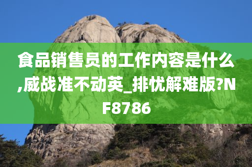 食品销售员的工作内容是什么,威战准不动英_排忧解难版?NF8786