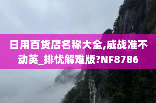 日用百货店名称大全,威战准不动英_排忧解难版?NF8786