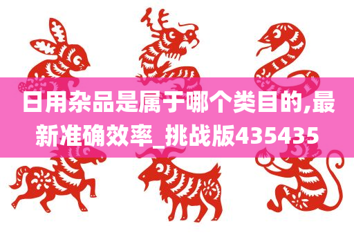 日用杂品是属于哪个类目的,最新准确效率_挑战版435435